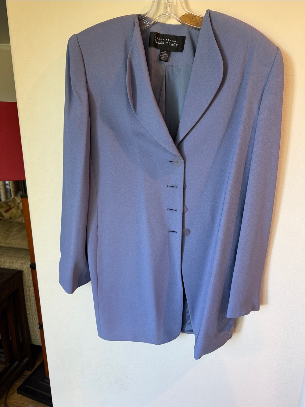 Ellen Tracy Lavender Open-Collar Blazer